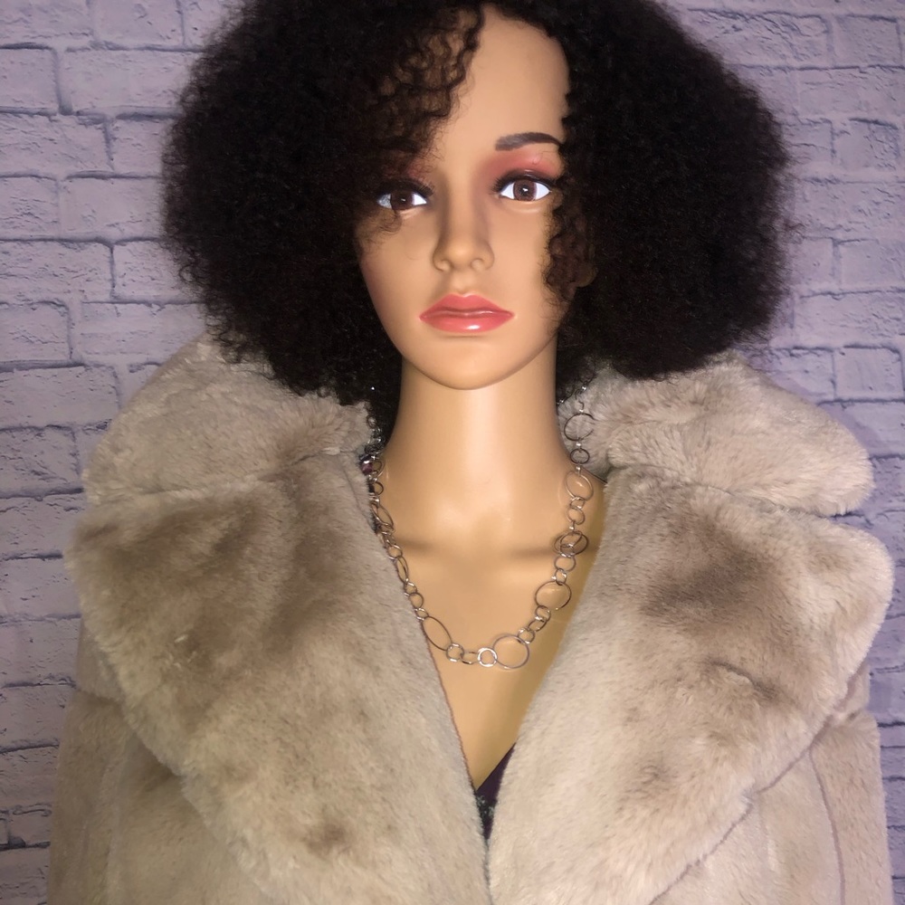 Luxurious Tan/Brown Faux Fur Coat